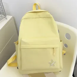 School Bags Harajuku Large Capacity College Bag Student Backpack Street Trend Simple Solid Color Casual Versatile Shoulders Travel