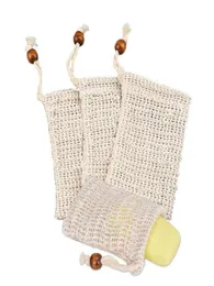 Naturalny złuszczający siatka Zabójca mydła Sisal Saver Worka Worka Pouch Uchwyt do pienionego w kąpieli prysznicowej i suszenia mydła dla kobiet LX63131674