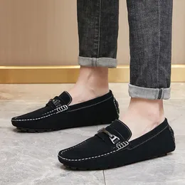 Decarsdz Men Shoes Lofers Man 2022 Spring Fashion Boat Shoes Men Man Man Moccasins Comfy Suede Leather Men Shoes 220221