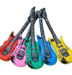 Fancy Dress Party Prop Musical Disco Rock Neon Inflatable Blow Up Guitars 8749487