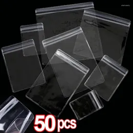 Bolsas de jóias 10/50pcs Transparente PVC Saco Anti-oxidação Zip Lock Armazenamento para Brinco Colar Pulseira Display Embalagem