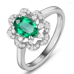 Anéis de cluster Moonrocy cor prata casamento verde cristal festa anel para mulheres meninas presente gota vintage jóias atacado