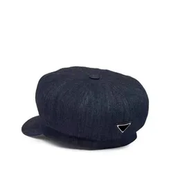 女性デザイナーデニムベレットファッション帽子男性のためのクラシックジーンズキャップニュースボーイハットウィンタービーニーフィットナイロン野球帽Beret Fed296W