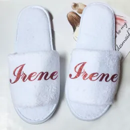 Personalized Wedding Slippers Bridesmaid gifts Bride Hen Night Bachelorette party gift 1 pairs lot 2213101