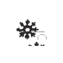 الأدوات اليدوية المحمولة 18 في 1 mtifunction mini أداة الثلج snowflake mti keyring مفتاح الحلقة spanner hex camp على قيد الحياة في الهواء