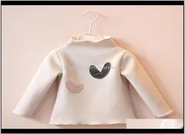 Pullover Maglioni Neonati Bambini Maternità Abbigliamento per bambini Autunno Inverno Modelli Ragazze Plus Veet Bottoming Shirt Able AllMatch Cut7320219