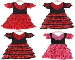 Girls Sukienka Piękna hiszpańska flamenco tancerz kostium dziecięcy sukienka taneczna strój 1968393