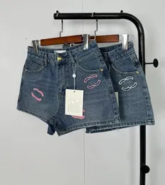 Nya designer lyxiga lyxmärke jeans designer kvinnor kläder denim shorts mode broderade brev byxor