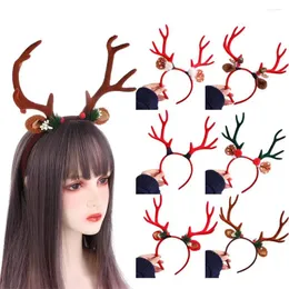 Hair Accessories Cute Party Deer Plush Ball Large Antlers Non-slip Women Hoop Christmas Headband Korean Style Hairbands Elk