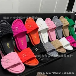 30% OFF Sports shoes 2024 New Xiaoxiangfeng Lingge Matsuke Metal Slippers Velcro High end Fashion Versatile Outwear for Women