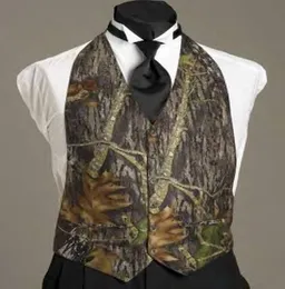 Barato Camo Mens Coletes De Casamento Outerwear Groomsmens Coletes 2016 Realtree Primavera Camuflagem Slim Fit Mens V Neck Vests5720480