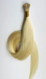 Предварительно связанные бразильские волосы I Нажимайте человеческие наращивания волос 50G 50 -стр. 18 20 22 24 -дюймовые 60 -платиновые блондинки индийских волос 4204846