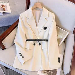 P-ra Designer Clothing Top Women's Suits Blazers Fashion Premium Suit Coat Plus Size Ladies Tops Coats Jacket Send Belt206z