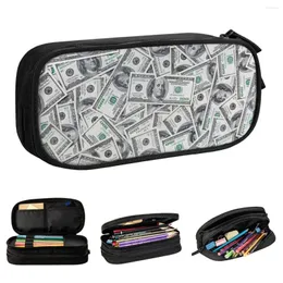 クリエイティブ100ドル請求書USA Pencil Case Money Pencilcases Pen for Student Large Storage Bags School Gifts文房具