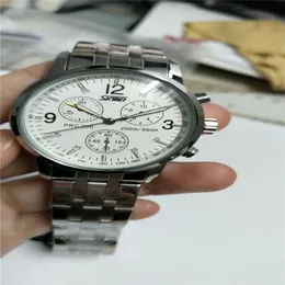 Модные мужские часы Skmei, роскошные кварцевые часы для мужчин, белый циферблат sk01274s