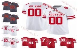 Mens Youth Custom College Houston Cougars Football 10 ED OLIVER 3 Clayton Tune 5 Marquez Stevenson Andre Ware Wilson Whitley Greg 4306075