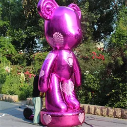 6mh (20 pés) com ventilador gigante inflável publicidade urso da china preço de fábrica urso rosa inflável para decoração externa