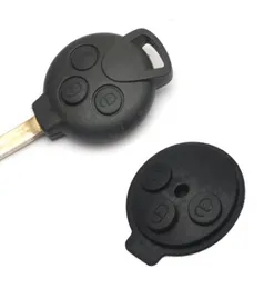 For Smart fortwo 2009 2010 2011 2012 2013 2014 Rubber Threebutton Car Key Button Replacement Black7962590