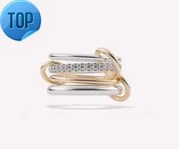Anéis Spinelli Nimbus Sg Gris Designer semelhante novo em joias finas de luxo x Hoorsenbuhs Microdame anel de pilha de prata esterlina943o0K71