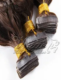 Перуанские необработанные волосы Virgin Remy, от 14 до 26 дюймов, прямые объемные волны, 100 г, лента натурального цвета, наращивание человеческих волос3492190