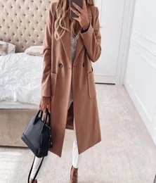 Women039S TRENCH COATS OFFICE LADY ELEGANT COAT FASHION FASHION WOMEN SOLID COLOR POCKEE SLIM OUTERWEAR2022 LAPEL BLAZER COMMUTER LONG5466794