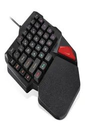 Wired Singlehanded Gaming Tangentboard Single Hand Keyboard Mechanical Feel Game Tangentbord för mobil surfplatta Laptop PUBG -spel WJJ4583191