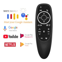 Myszy G10S Pro z podświetlanym powietrzem myszy G10 Zdalne sterowanie bezprzewodowym Bluetooth Airmouse Gyroscope IR Uczenie się dla Android TV Box