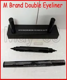 Top Quality M Brand Eye Make Up Double Eyliner bleknar inte flytande eyeliner svart förseglat vattentätt fartyg2571678