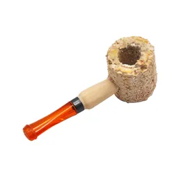 Newest Natural Corncob Pipes Disposable Handmade Corn Pipe Smoking Accessories High Quality Portable hammer shape