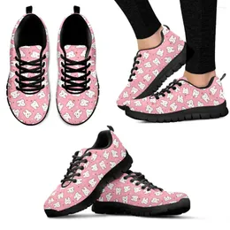 Casual skor instantarts rosa tecknad design mode sneakers bekväm andningsmjuk kausal