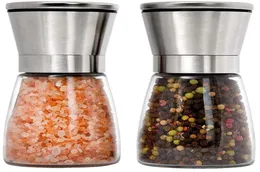 Stainless Steel Manual Salt Pepper Mill Grinder Seasoning Bottle Grinder Glass Kitchen Accessaries Tool Premium Salt Grinder T50084726509