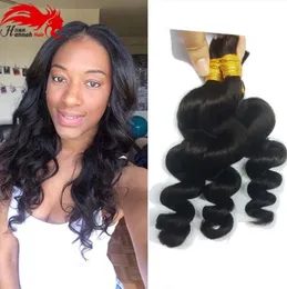 Human Hair For Micro Braids Bulk Hair Brazilian Loose Wave No Wef Braiding Loose Curly Human Braiding Hair Bulk9663605