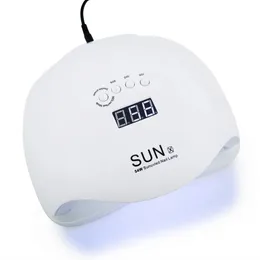 Sun x5 plus 54w máquina de secar unhas uv lâmpada led para unhas gel polonês cura com fundo 306099s temporizador display lcd manicure 240229