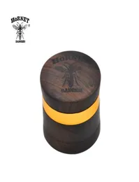 Hornet premium jacarandá artesanal moedor de ervas de tabaco 60 mm 4 camadas de alumínio afiado diamante dentes fumar moedor de ervas 6435189