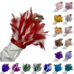 Party Supplies Women's Feather Gloves Single Witch Carnival