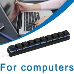 Teclados 10 chaves preto mini -teclado personalizado numpad teclado mecânico OSU Programação Macro teclado para jogos de photoshop