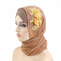 Ethnic Clothing Women Muslim Long Hijab Underscarf Turban Hat Beanies Bonnet Flower Shawl Wrap Scarves Islamic Bandanas Headband Turbante