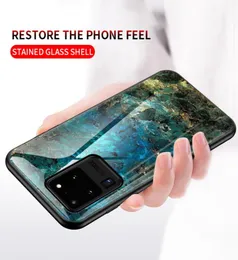 Slim Marble Phone Case For Samsung Galaxy S20 Ultra S20 FE S10 Note 20 Note 10 Plus A71 A51 A70 Tempered Glass Cover7590550