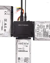 Computer Cables -kontakter i 1 SATA till USB IDE -adapter 30 ATA Data Converter Hub för 25quot 35quot HDD hårddiskdrivrutin 4473089