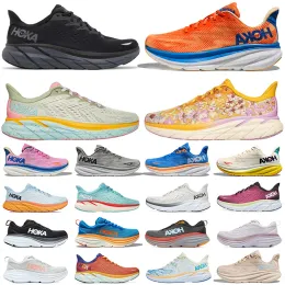 hoka bondi 8 clifton 9 running shoe hokas shoes Carbon free People Harbor Mist Outer Space women mens trainers outdoor sports sneakers