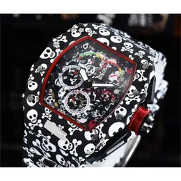 12% rabatt på Watch Watch Top Digite Version Skeleton Dial All Richa Fiber Pattern Case Japan Sapphire Mens Rubber Sport