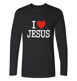 Blackday I Love Jesus Christian Maglietta a maniche lunghe Maglietta fitness con camicia da uomo Luxury in Fashion camisa masculina Cotton Tee S7557500