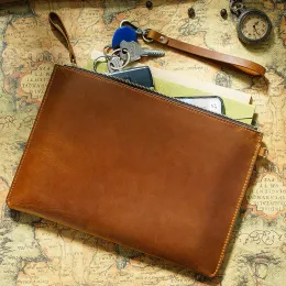 Rucksack Echtleder Aktentasche Business Luxus Laptop Hülle Tasche Mode Brieftasche Tablet für iPad Schutzhülle Tasche 11*7 Zoll
