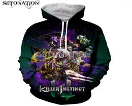 Homens039s Hoodies Killer Instinct Engraçado Moda Mangas Compridas Impressão 3D ZipperHoodiesSweatshirtsJacketMenwomen Drop3654993