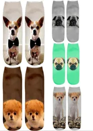 New Kawaii 3D Print Socks Women Ankle Dogs Calcetines Female Chaussette Funny Sock Cute Short Sock 50styles8874482
