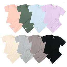 Conjuntos de roupas de verão Essentials Bebê Meninos Meninas Roupas 2 Peças Conjunto de Treino Oversized Manga Curta Algodão T-shirt Shorts Sportwear Personalizado