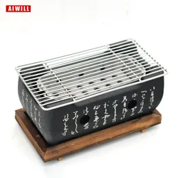 Aiwill Portable BBQ Grill Korean Food Carbon Furnace Stove Stove Gotowanie węgla kuchennego Piekarnika Domowe gospodarstwo zewnętrzne wielokrotnego użytku 240223