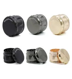 Drum type Herb Smoking Grinder 4 Layers 63mm Metal Zinc Alloy Tobacco Herbal Grinders WithWithout Sharpstone LOGO9621013