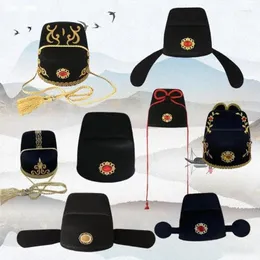 Berets Delicate Hanfu Hat With Embroidery Pattern Outstanding At Cultural Gatherings And Stage Performances For Adult Kids