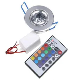 6 pz Lampadine LED Lampada 3 W RGB 16 Colori Spot Luce AC85265V Telecomando IR RGB LED Faretto da soffitto3334749